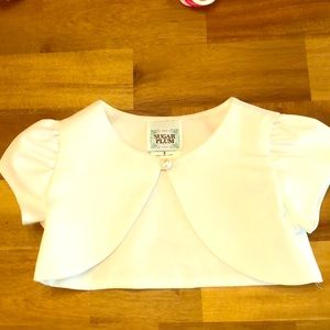 Sugar Plum bolero lined short sleeve jacket